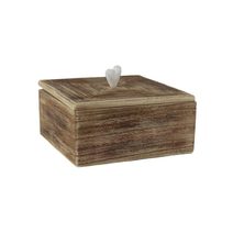 Dřevěný box D7351 - 19.7 × 19.7 × 12.5 cm