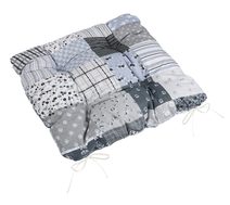 Sedák Adéla prošívaný - 40x40 cm prošívaný Patchwork šedá