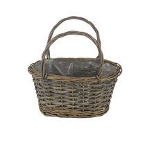 Košík s plastem P2043 - 25 × 16 × 13/25 cm