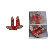 Dekorace svíčka, 6 ks D6338-08 - 5,5 x 0,5 x 5,4 cm