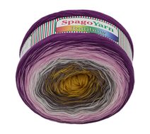 Příze SpagoYarn Rainbow Žlutá,Hnědá,Růžová,Fialová 4 250g / 1000 m