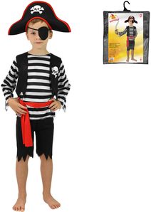 KARNEVAL Šaty pirát vel.M (117-128cm) 6-8 let *KOSTÝM*