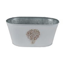 Květináč plechový ovál K4590/2 - Oval:23.5x13x10.5 Bottom:19x10.5