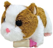 MAC TOYS Křeček interaktivní zvířátko set s lahvičkou na baterie Zvuk