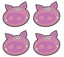 Podtácek sada 4 ks Růžová 1100/064 10x10 cm - 4ks