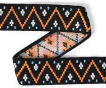 Pruženka oděvní vzorovaná 25 mm 7 metrů černá