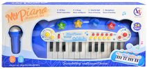 Mini piáno 30cm dětský keyboard 24 kláves na baterie Světlo Zvuk
