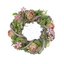 Dekorační jarní věnec P2393/1 - 22*0*0CM