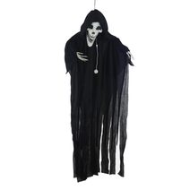 Halloween černý závěsný duch s LED X5893 - 65 × 18 × 90 cm