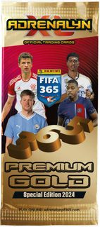 PANINI FIFA 365 23/24 Sběratelské karty Premium Gold 14ks Adrenalyn XL booster