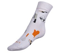 Ponožky Kuchař - 39-42 bílá