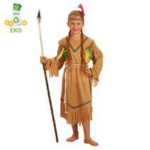 Dětský kostým indiánka s čelenkou (M) EKO