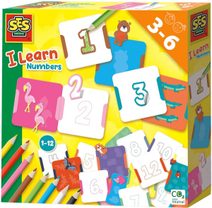 SES CREATIVE Nauč se počítat zvířátka kreativní set s pastelkami