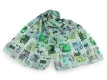 Letní šátek / šála kočky a psi 70x180 cm