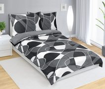 Povlečení MIKROFLANEL Bílá,Šedá,Tmavě šedá 95/868 140x200, 70x90 cm