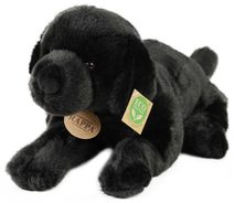 PLYŠ Pes Labrador 40cm černý ležící Eco-Friendly *PLYŠOVÉ HRAČKY*