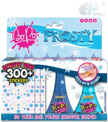 BO-PO Frosty set lak na nehty slupovací 2ks + 300 samolepek