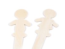 Zápich / špachtle chlapeček, holčička k domalování