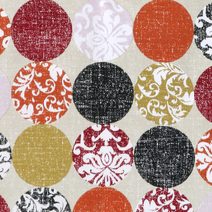 Látka - Berta Hnědá,Vínová,Oranžová 48/611 šířka 140 cm