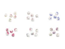 Porcelánové korálky s květy Ø10 mm 5 ks
