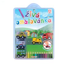 Živá omalovánka auta 3 ks