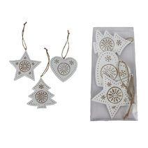 Vánoční dekorace k zavěšení, 3 ks K4378 - 19 × 9 × 1.5 cm