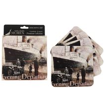 Podtácky 4 ks - Parník 350062 - 10 x 10 x 0,4 cm