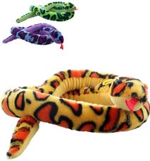 PLYŠ Had barevný cizokrajný 160cm 3 barvy *PLYŠOVÉ HRAČKY*