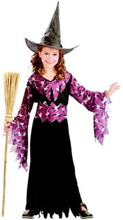 Karnevalový kostým Šaty Čarodějka vel.M (120-130cm) 5-9 let
