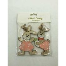 Zajíc k zavěšení, 4 ks D4041-05