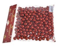 Dekorační kuličky červené s glitry 10 mm 250 kusů