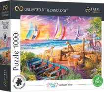 TREFL PUZZLE Prémiové Výhled na plachetnice 68x48cm 1000 dílků skládačka