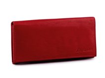 Dámská peněženka kožená 9x18 cm červená