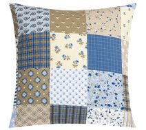 Polštářek ADÉLA - 40x40 cm Patchwork modrá