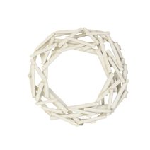 Věnec z dřívek bílý pr. 30 cm P0275 - dia 30 x 7 cm