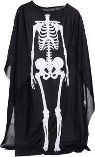 KARNEVAL Šaty plášť s kostrou 88cm kostlivec *KOSTÝM*