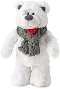 LUMPIN PLYŠ Lední medvěd Icy 38cm velký se šálou