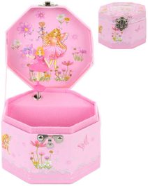 Šperkovnice oktagon hrací skříňka s panenkou baletkou na natažení