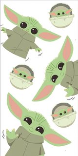 Plážová osuška Star Wars Baby Yoda 70x140 cm
