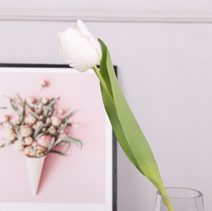 Umělý tulipán bílý X6862-01