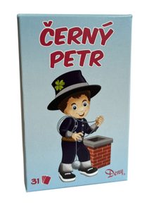 Karty Černý Petr kominík modrá krabička