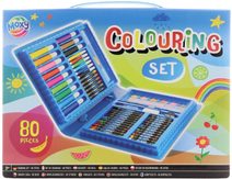 Malovací dětské výtvarné potřeby velký set 80ks v kufříku