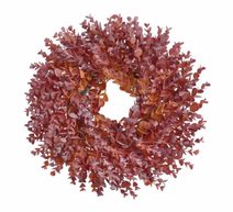 Umělý věnec eukalyptus 36 cm - červená