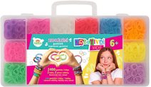 UDĚLEJ SI NÁRAMEK Gumičky LOOM BANDS 2400ks set s doplňky mix barev