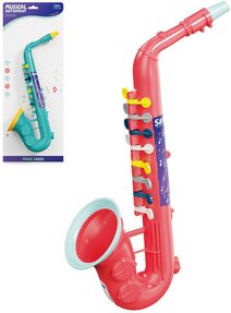Saxofon dětský 33cm plastový 2 barvy *HUDEBNÍ NÁSTROJE*