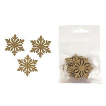 Dekorační vločka, 8 ks D4560 - dia 4,3 x 0,2 cm