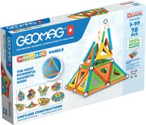 GEOMAG Supercolor Panels 78 dílků Eko magnetická STAVEBNICE