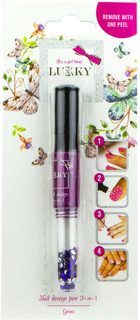 LUKKY Lak na nehty dětský slupovací 6ml + třpytky 1,5g Karmínová