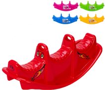 Houpačka zvířátko baby houpadlo na zem se samolepkami oboustranná 5 barev