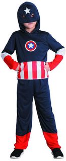 KARNEVAL Šaty akční hrdina vel.L (130-140cm) 9-12 let *KOSTÝM*